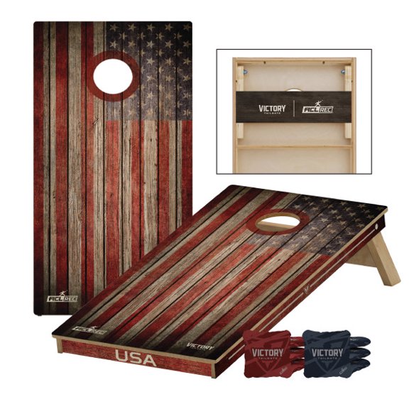 Victory Tailgate 2x4 Tournament American Flag Cornhole Set