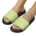 thumbnail image 5 of GZHJMY Stylish Slides for Women Men, Gray-yellow Solid Color Soft Flexible Slip-on Sandals Slippers, 5 of 7