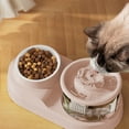 thumbnail image 4 of OEFNTAC Home and Kitchen 2-in-1 Cat Bowl Water Dispenser Feeding Bowl Automatic Circulating Drinking Feeder Neck Protector for Cats Dogs, 4 of 6
