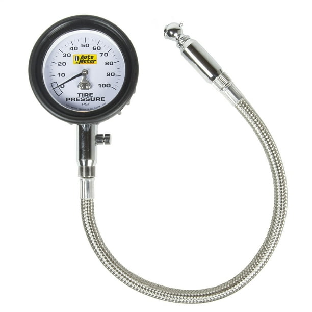 AUTO METER 2164 NASCAR LICENSED ANALOG TIRE PRESS GAUGE, 40 PSI