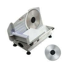 KFFKFF Electric Meat Slicer, 6.7-inch 150W Food Slicing Machine with Two SUS420 Blades, Adjustable Thickness 0-0.6 inch, ETL Certified for Home Use with Meat, Ham, Bread, and Steak