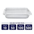 thumbnail image 5 of VeZee 9" x 13" Half Size Aluminum Foil Pans with Dome Lids | Catering Trays, Baking Pans & Food Storage Containers: 10 Count, 5 of 5