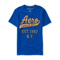 thumbnail image 1 of Camiseta adornada Aeropostale Athletic Dept para hombre azul mediano, 1 of 2