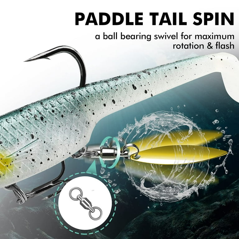 TRUSCEND Shad Swimbait Jih Head Paddle Tail Lure – Truscend Fishing