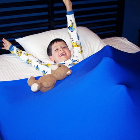 Huggaroo Pouch Sensory Compression Bedsheet for Twin or Twin XL Mattress, Blue, HPT1B