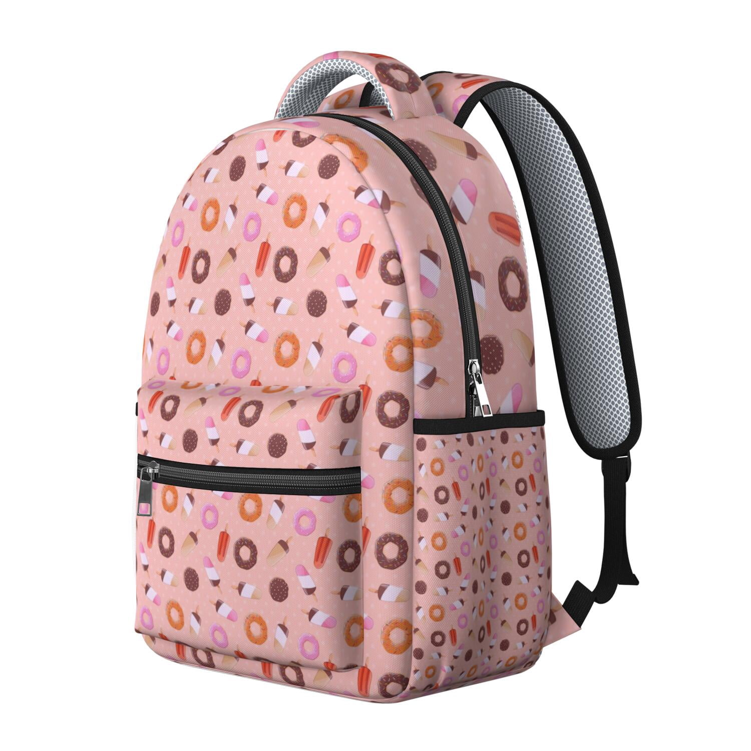 Sweet Donut Inspired Stylish School Bag - Ergonomic Backpack with Adjustable S-Shaped Shoulder Straps for Spinal Support