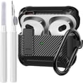 thumbnail image 1 of SUTENGDA Airpods Pro 2nd/1st Generation Shockproof Earbud Case with Lock & Cleaning Kit  Black, 1 of 8