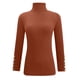 thumbnail image 4 of Suéter de cuello alto para mujer, suéter de punto de manga larga con botones de color liso, suéter base, suéter de cuello alto, suéter de poliéster para mujer, 4 of 5