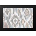 thumbnail image 2 of Zaman, Farida 14x11 Black Modern Framed Museum Art Print Titled - Ikat Jewel I blush grey, 2 of 5