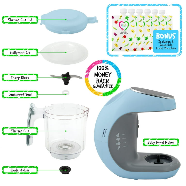 GROWNSY Baby Food Maker | Baby food Processor | All-in-One Baby Food Puree  Blender Steamer Grinder Mills Machine Auto Cooking & Grinding with Self