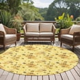 thumbnail image 4 of Round Rug 6Ft Washable Non-Slip, Summer Bees Circle Area Rugs for Living Room Bedroom, Pastoral Garden Yellow Honey Watercolor Indoor Floor Mats Carpet Runner for Home Decor Aesthetic, 4 of 8