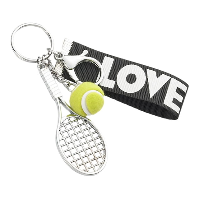 Mini Lightweight Tennis Racket Racquet Ball Split S Mini Lightweight Tennis Racket Keychains Green 3