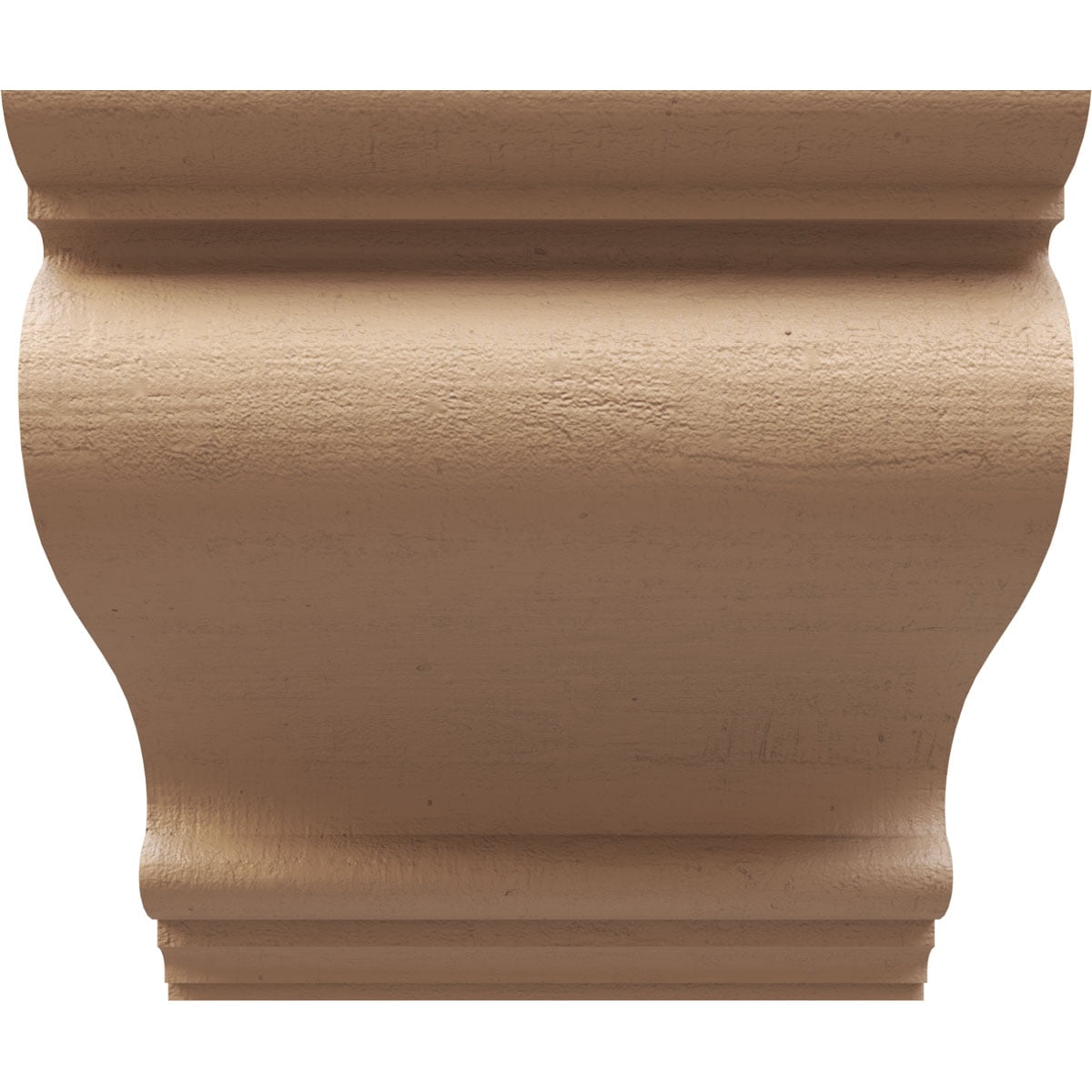 9"W x 9"D x 9"H Wide Scroll Rough Cedar Woodgrain TimberThane Corbel, Primed Tan