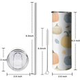 thumbnail image 5 of 20oz Fall Pumpkins Leaves Pattern Skinny Tumblers Stainless Steel Tumbler with Lid and Straw,Vacuum Insulated Double Wall Travel Tumbler Cups with Cleaning Brush for Coffee,Tea, 5 of 6