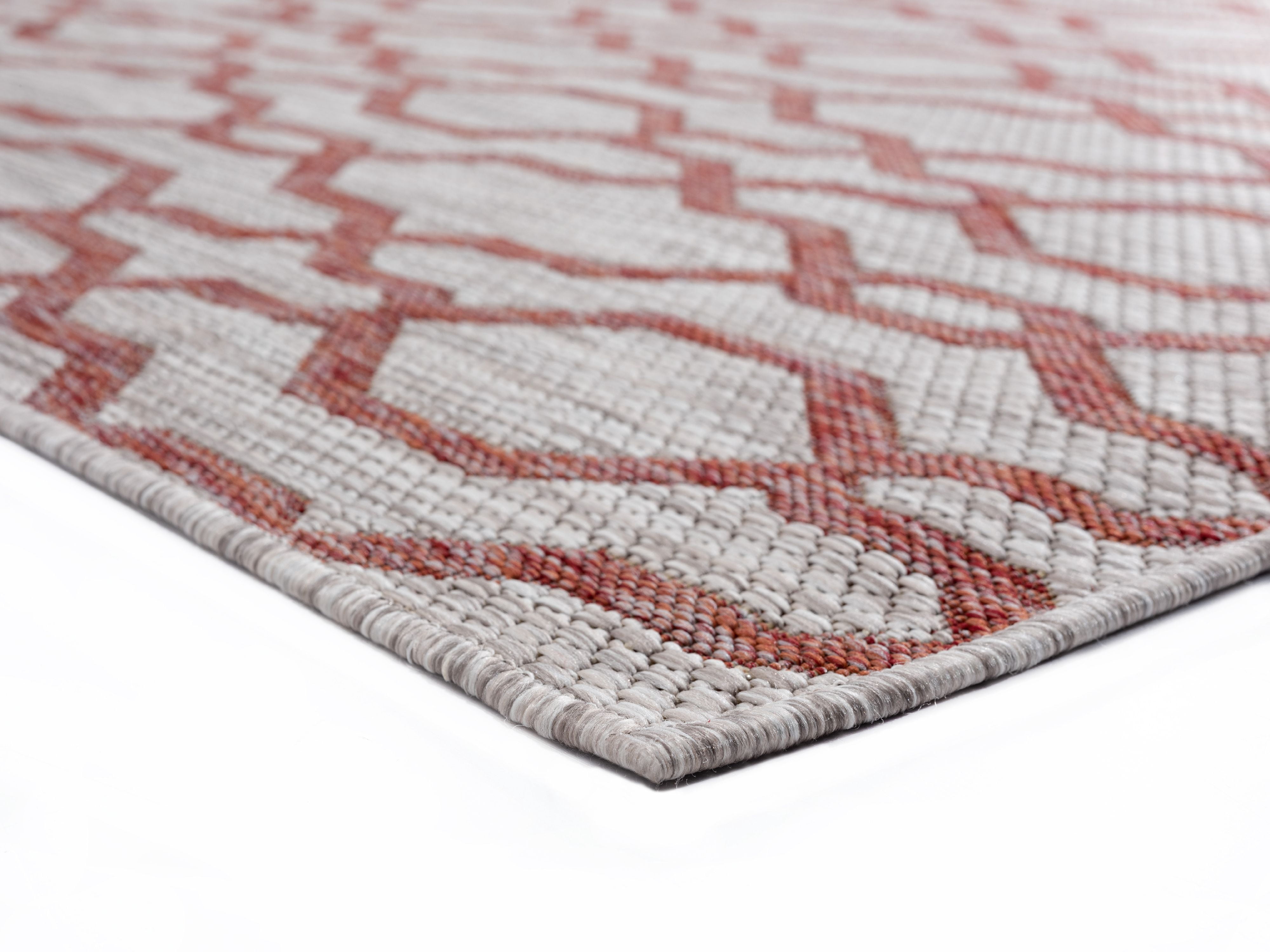 United Weavers Mali Valhalla Contemporary Geometric Area Rug, Red, 5'3" x 7'6"