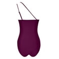 thumbnail image 5 of Ccpelsie Tankini Swimsuits For Women One Shoulder Tummy Control Keyhole Bathing Suits Swim Top with Bottom Modest Swimwear(Purple,L), 5 of 5