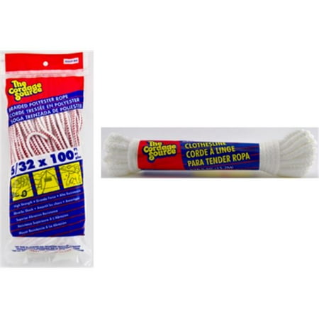 

Cordage Source 25S-WA - 0025S 6 in. x 50 ft. Braided Polyester Clothesline