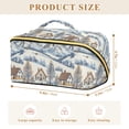 thumbnail image 4 of FORMRS Makeup Bag Travel Cosmetic Organizer for Women Fold Flat Zipper Pouch with Handle, Blue Snowy Mountain, 4 of 8