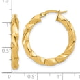 thumbnail image 4 of Auriga Fine Jewelry 14K Yellow Gold Polished Twisted Hoop Earrings for Women, 4 of 5