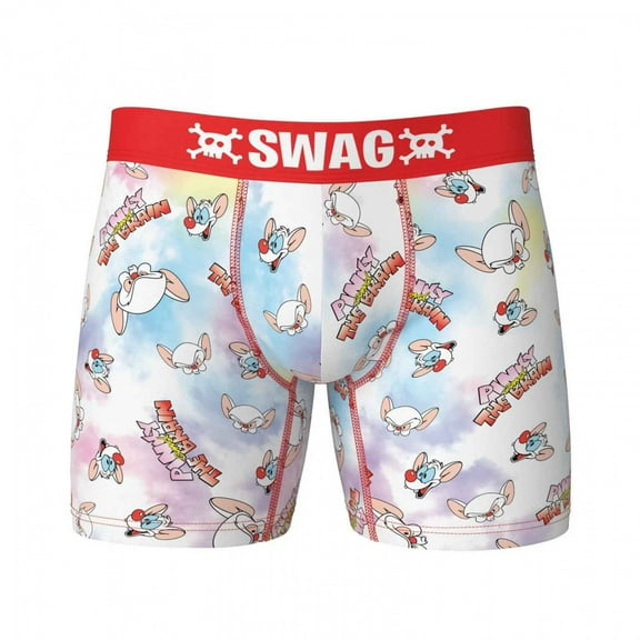 Pinky and the Brain Tie Dye SWAG Boxer Briefs-Medium (32-34)