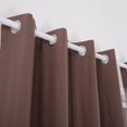 thumbnail image 3 of Deconovo Cortinas opacas marrones de 132 x 160 cm con aislamiento térmico para ventanas, 3 of 5
