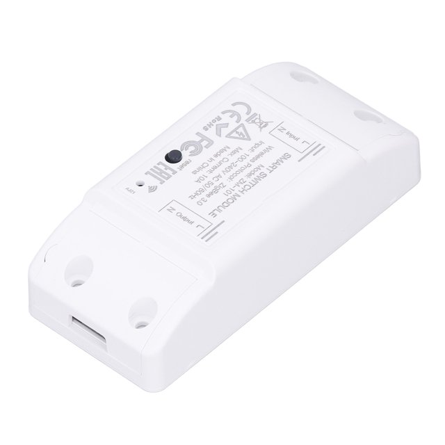 Interruptor WiFi, Control Inteligente Encendido Automático Apagado Relé Inteligente Módulo De Interruptor De Luz Inalámbrico Control De Voz Con Tornillos Para Automatización ANGGREK Interruptor WiFi