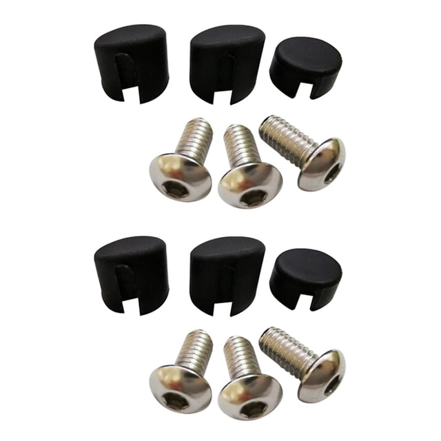 2Set Scooter Rear Back Fender Mudguard Screw Rubber Cap Screw Plug Cover for M365 Electric Scooter Parts(Black)
