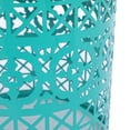 thumbnail image 4 of Iron Outdoor Patio Side Table with Solar Powered Light, Teal, 4 of 6