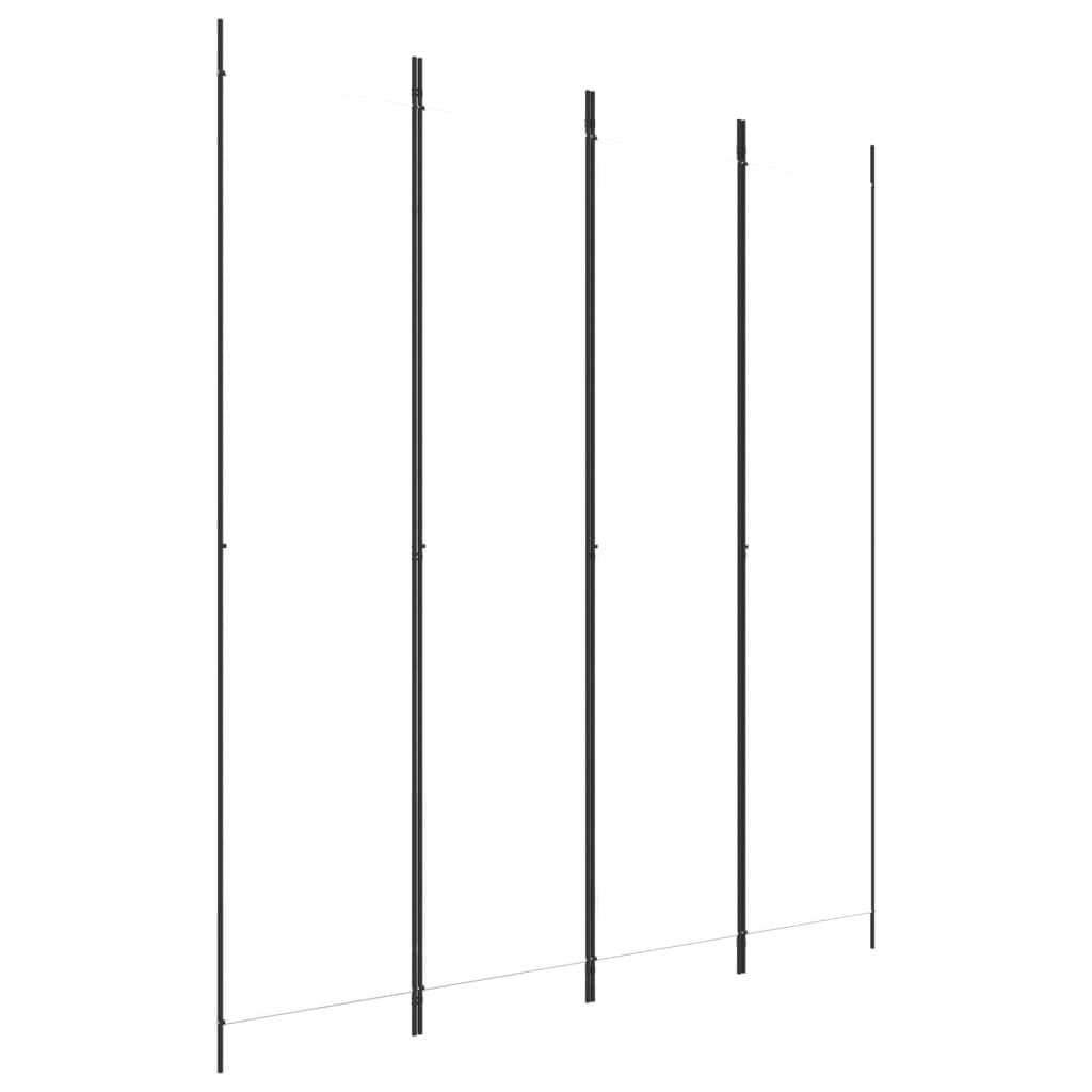 vidaXL Room Divider Modern 6-Panel Freestanding Fabric Black