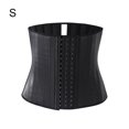 thumbnail image 4 of Jumpingount Entrenador de cintura deshuesado de acero, faja recortadora, corsé para mujer, ropa moldeadora de látex, accesorios de gimnasio, Ropa interior Negro/S, 4 of 6