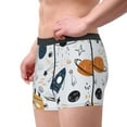 thumbnail image 2 of Lukts Cartoon Planets Pattern Men's Underwear Covered Waistband Boxer Briefs-Medium, 2 of 5