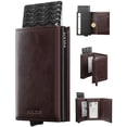 thumbnail image 1 of Cartera VULKIT con bloqueo RFID de piel, cierre magnético, color espresso, 1 of 7