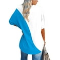 thumbnail image 4 of Otvok Women's Oversized V-neck Short Sleeve Summer Base Shirt Sports T-shirt Trendy Loose Workout Tee, 4 of 6