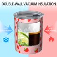 thumbnail image 2 of 12oz Coffee Tumblers Red Strawberry Plants Fruit Pink Pattern Stainless Steel Vacuum Insulated Travel Tumbler Coffee Cups Mug with Lid and Straw with Cleaning Brush for Cold & Hot Drinks, 2 of 5