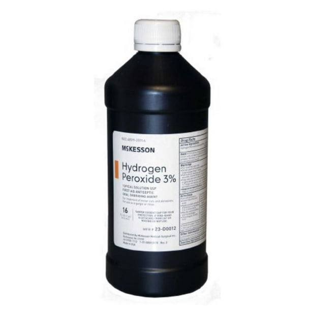 McKesson Brand Hydrogen Peroxide 3 Antiseptic 23D0012 16 Oz. Case of
