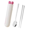 thumbnail image 3 of Tnarru Spoon Chopsticks Set Flatware with Case ,Gadgets, Travel Utensils ,Portable Cutlery Set for Daily Use Kitchen Camping Student White 3 Pieces, 3 of 8