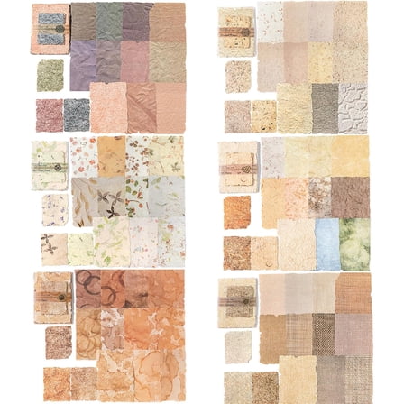 WuPing Embossed Textured Scrapbook Paper for Scrapbooking Supplies, 168 Sheets (2.5x3 & 3.5x5 Inch)