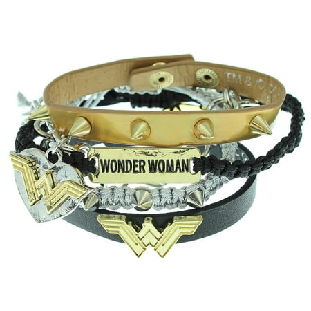 Bioworld - DC Comics Wonder Woman Arm Party 5 Piece Bracelet Set ...