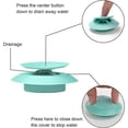 thumbnail image 2 of 5 Packs Sink Stopper Silicone Bathtub Stopper,Kitchen Sink Drain Strainer,Bathroom Drain Plug Drain Stopper,Shower Drain Sink Cover with Hair Strainer, Laundry Sink Drain Stopper (5 colors), 2 of 6