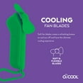 thumbnail image 4 of O2COOL 2 inch by 4.2 inch Pocket Carabiner Personal Fan with Batteries, Green - New, 4 of 9