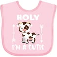 thumbnail image 3 of Inktastic I'm a Cutie White and Brown Holstein Cow with Arrows Boys or Girls Baby Bib, 3 of 4