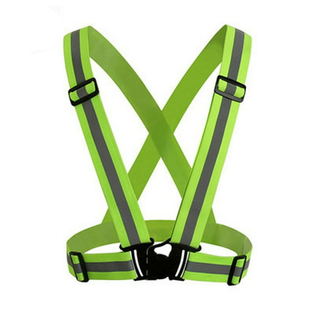 Xihbxyly Chaleco de Visibilidad, Diseño de Cinturón Reflectante Neón, Material Ligero y Transpirable, Ajuste Cómodo, Ideal para Correr, Andar En Bicicleta Al Aire Libre, Solución Multiusos Unisex, Re