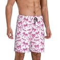 thumbnail image 2 of Honeii Pink bows Print Men's Pajama Sleepwear Shorts - a comfy pajama bottom and lounge short for Relaxed Home Wear-3X-Large, 2 of 6