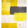 thumbnail image 3 of Ambesonne Abstract Duvet Cover Set, Grunge Brushstrokes, Twin, Grey Yellow, 3 of 3