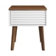 thumbnail image 2 of Mesa Auxiliar O Mesita De Noche Moderna De Mediados De Siglo Modway Render En Color Blanco Nogal, 15 X 19 X 21,5, 2 of 5