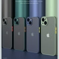 thumbnail image 6 of Armor Matte Case For iPhone 13 12 11 Pro Max XR XS X 7 8 Plus SE Mini Luxury Silicone Bumper Clear Hard PC Cover Capa, 6 of 6