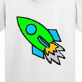 thumbnail image 4 of Inktastic Cute Green Rocket Youth T-Shirt, 4 of 5