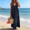 thumbnail image 2 of COMVALUE Dresses for Women 2026 Summer V Neck Sleeveless Maxi Dress Casual Boho Sundress Modest Beach Long Dress (Blue, 3XL), 2 of 6