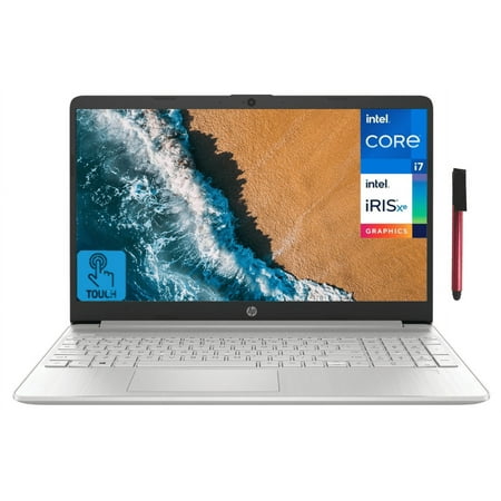 HP 2023 Newest 15 Laptop, 15.6" FHD Touchscreen, Intel Core i7-1255U (Up to 4.7GHz), 16GB RAM, 512GB PCIe SSD, Intel Iris Xe Graphics, HD Camera, WiFi 5, Bluetooth, HDMI, Windows 11 Home, Silver