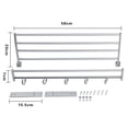 thumbnail image 2 of LEORX wall mount towel rack Towel Rack Stainless Steel Bathroom Use 1Pack, 2 of 8